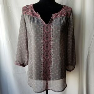 Maurices 3/4 Quarter Sleeve Size Medium Blouse